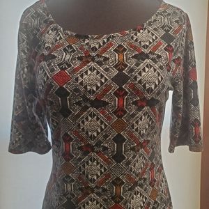 Sans Souci Multicolor Geometric Print Shirt Dress